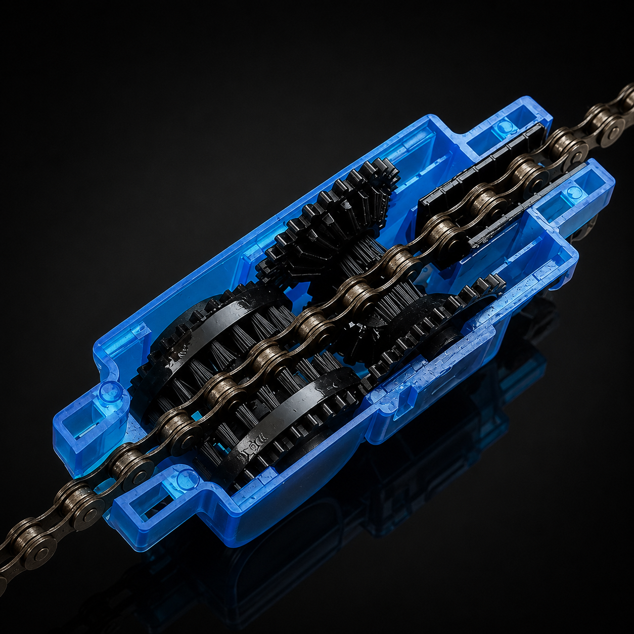 Bike Chain Cleaner Kit — 3D Rotating Brushes, Deep Drivetrain Clean