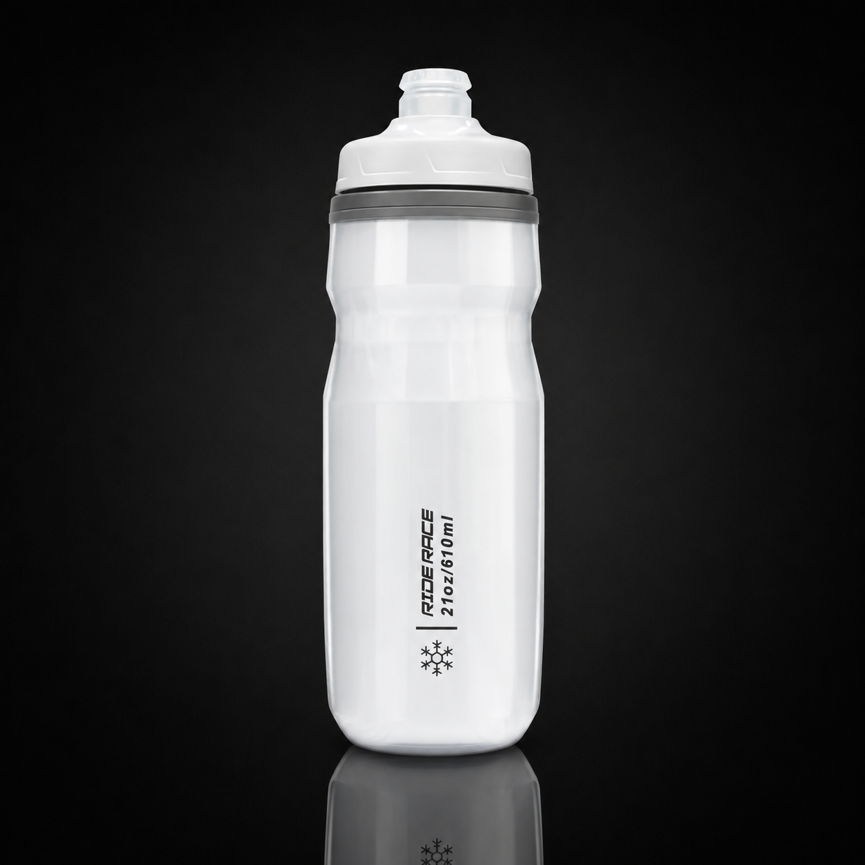 Insulated Cycling Water Bottle 610ml — Dual-Layer Thermal, Press-Top Cap