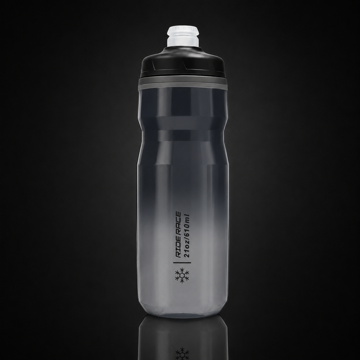 Insulated Cycling Water Bottle 610ml — Dual-Layer Thermal, Press-Top Cap