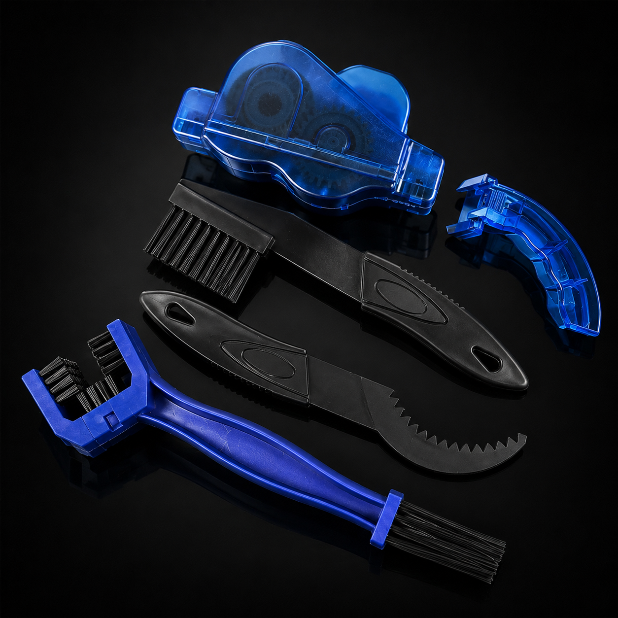 Bike Chain Cleaner Kit — 3D Rotating Brushes, Deep Drivetrain Clean