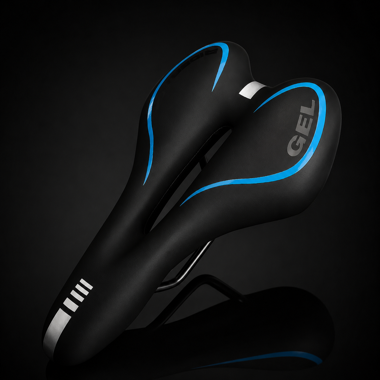 Gel Comfort Road Bike Saddle — Shockproof PU Leather, 280×160 mm