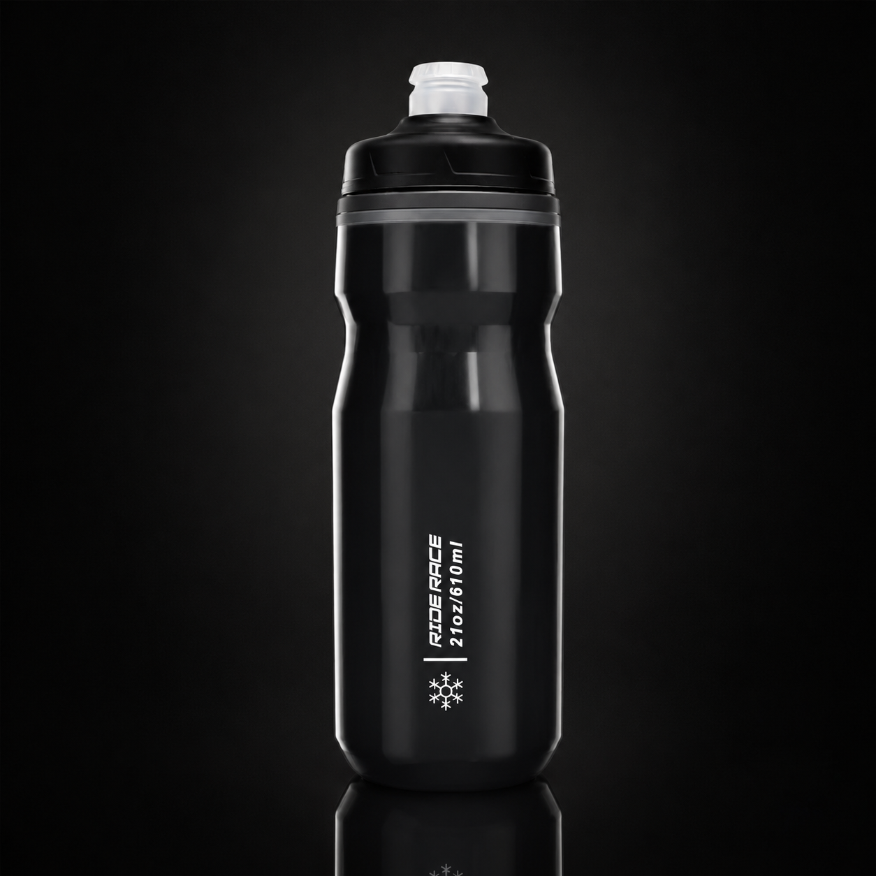 Insulated Cycling Water Bottle 610ml — Dual-Layer Thermal, Press-Top Cap