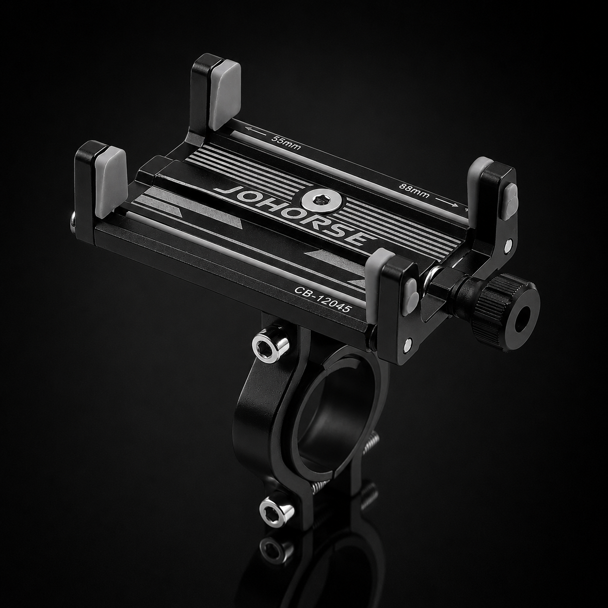 CNC aluminium bike phone mount with four-claw grip (2)