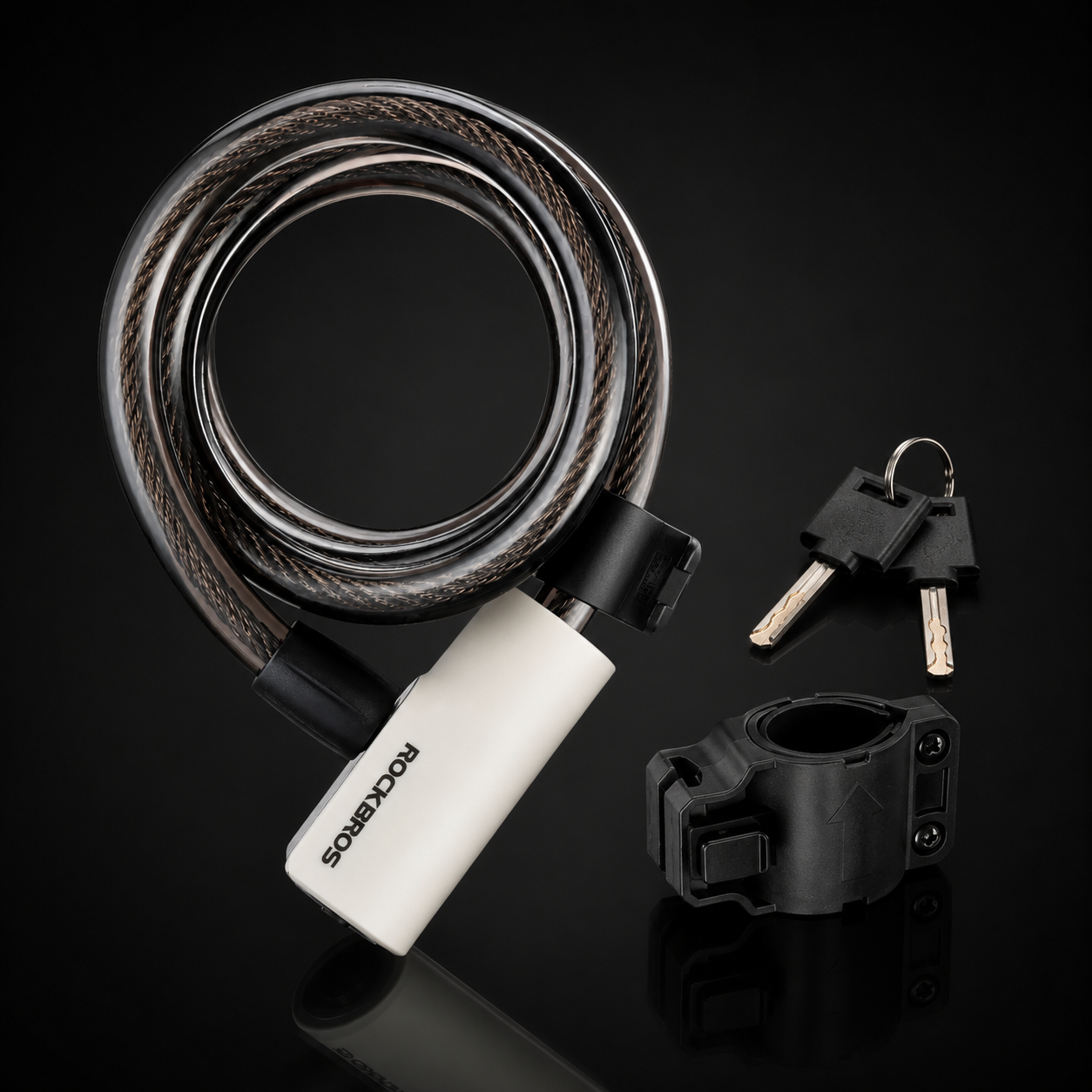 Anti-theft braided steel bike cable lock with keys (2)