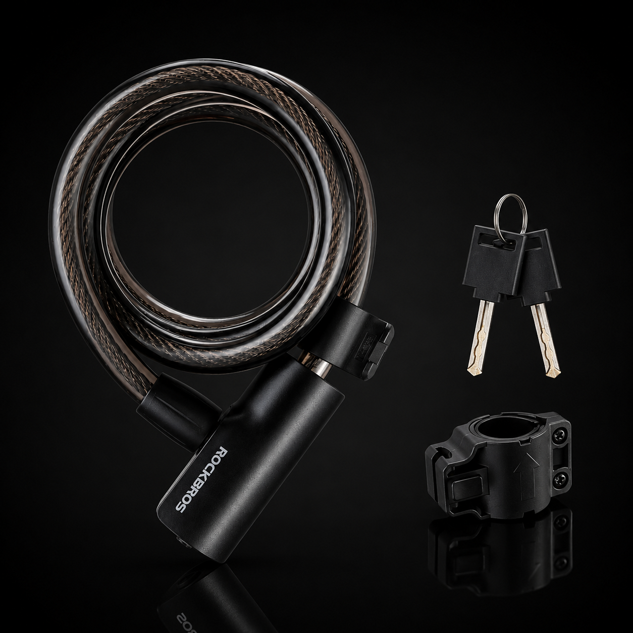 Anti-Theft Bike Cable Lock — 115cm Steel Cable with Keys