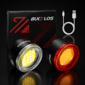 USB Rechargeable COB Bike Light Set — 500lm, Front & Rear