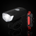 USB Rechargeable Bike Light Set — Front + Rear, 3 Modes