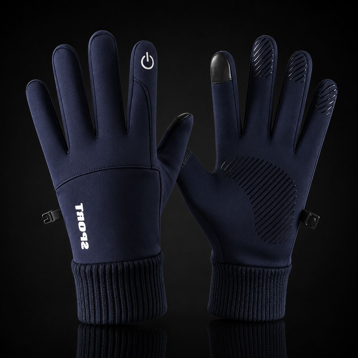 Full-finger waterproof fleece winter cycling gloves with touchscreen fingertips (2)