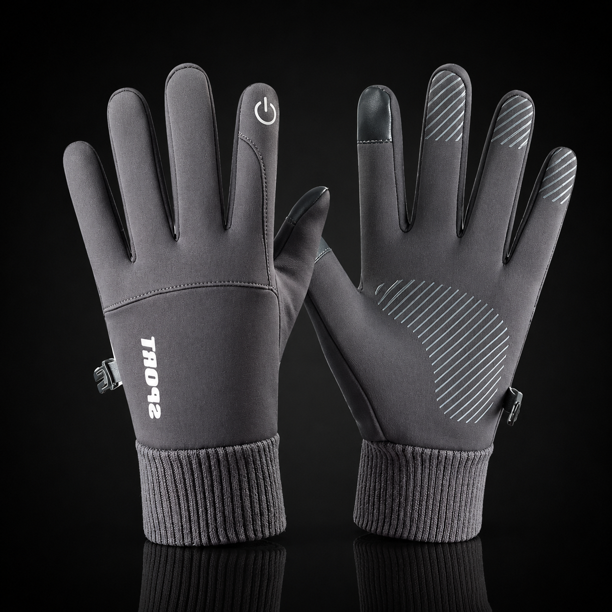 Full-finger waterproof fleece winter cycling gloves with touchscreen fingertips (3)
