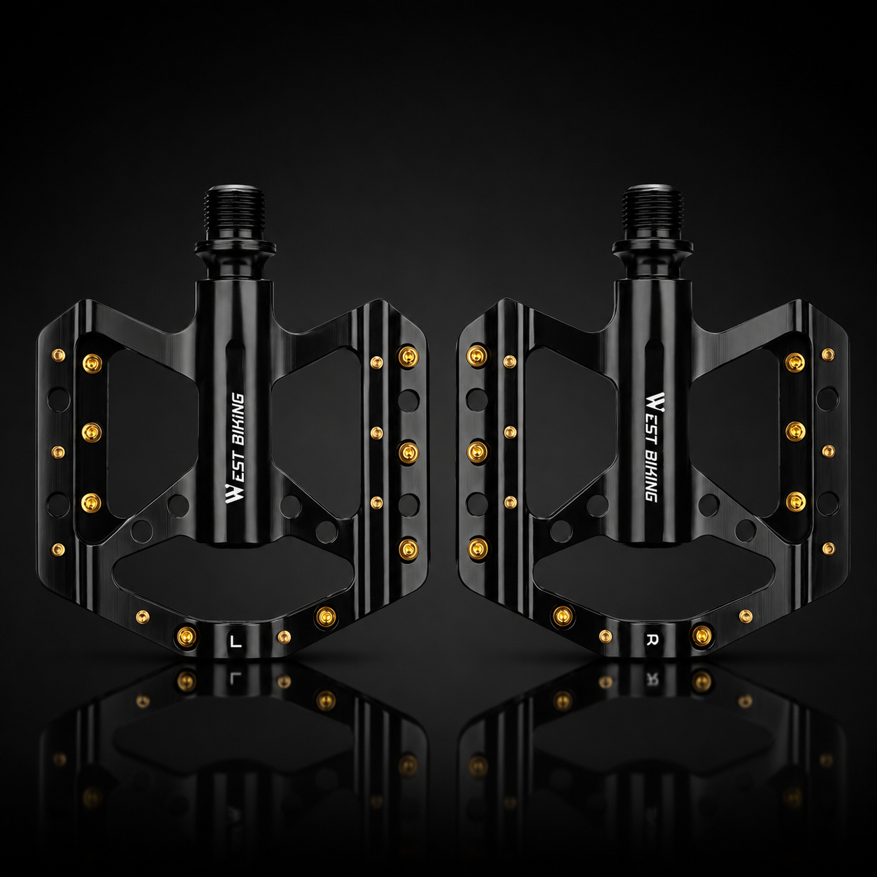 Ultralight Aluminum Flat Pedals — Sealed 3-Bearing