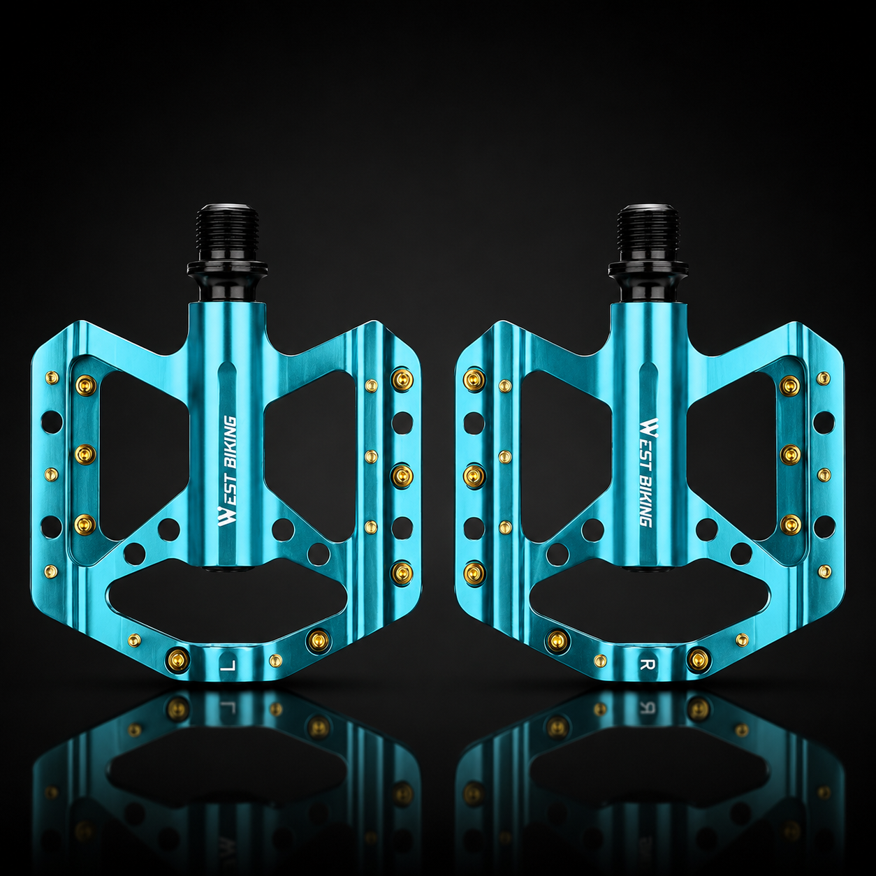 Ultralight Aluminum Flat Pedals — Sealed 3-Bearing
