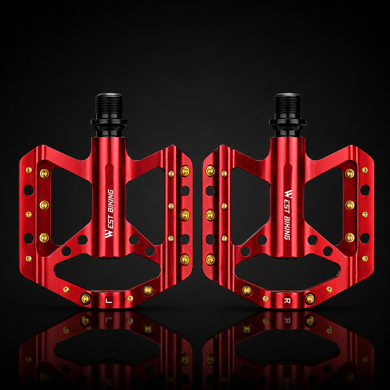 Ultralight Aluminum Flat Pedals — Sealed 3-Bearing