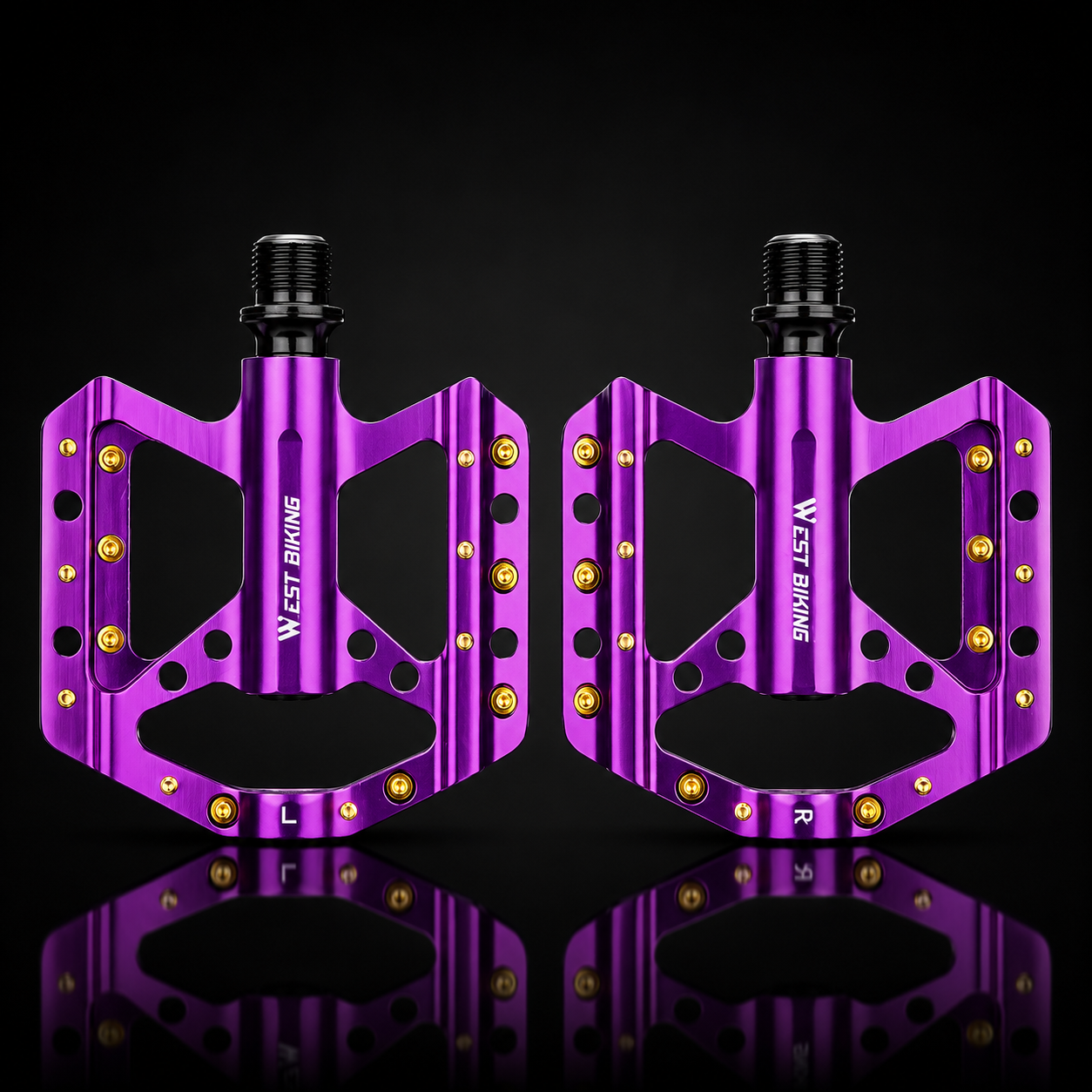 Ultralight Aluminum Flat Pedals — Sealed 3-Bearing