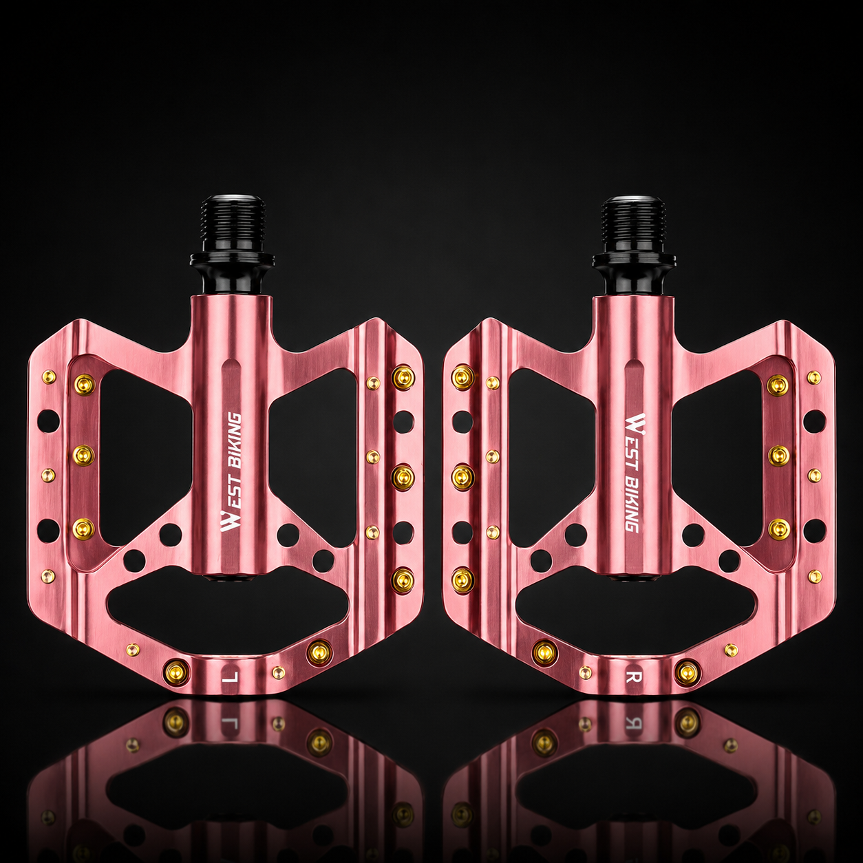 Ultralight Aluminum Flat Pedals — Sealed 3-Bearing