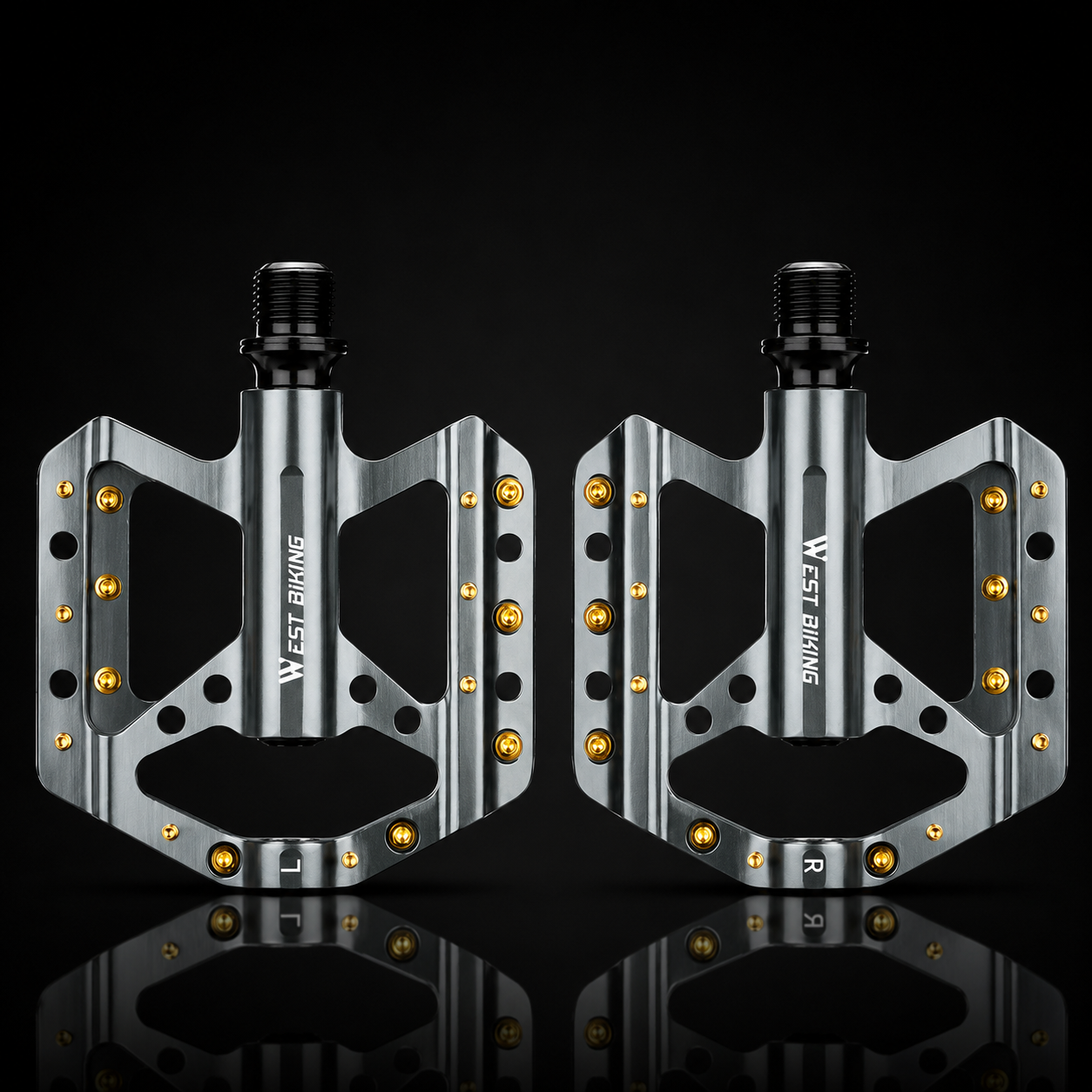 Ultralight Aluminum Flat Pedals — Sealed 3-Bearing