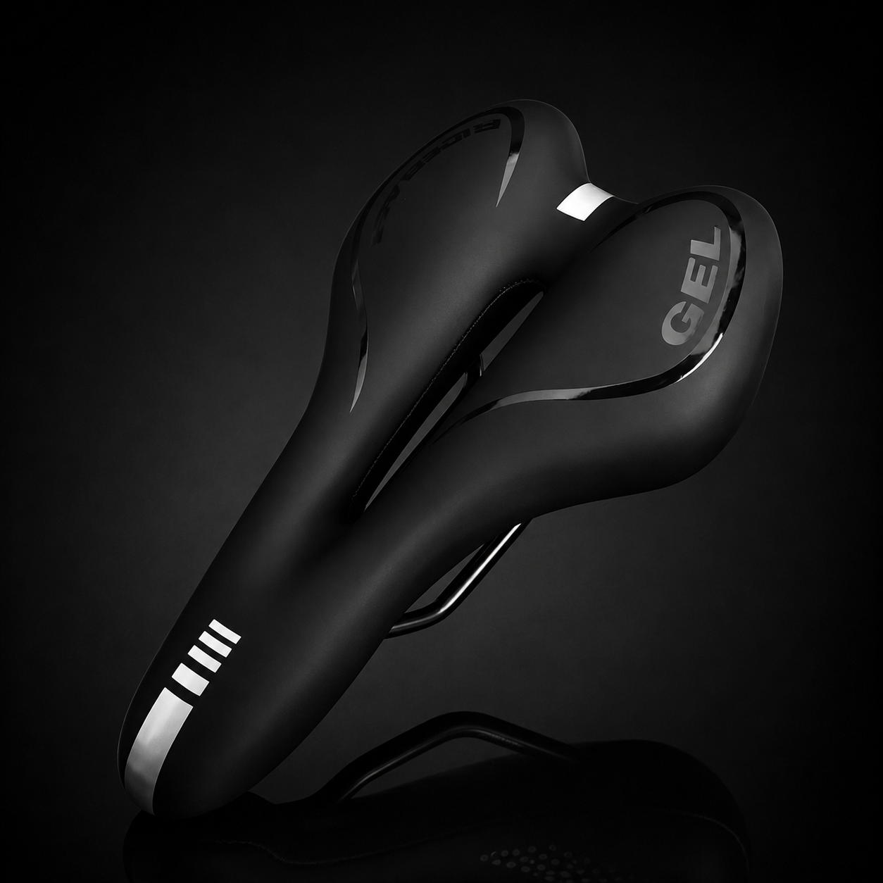 Gel Comfort Road Bike Saddle — Shockproof PU Leather, 280×160 mm